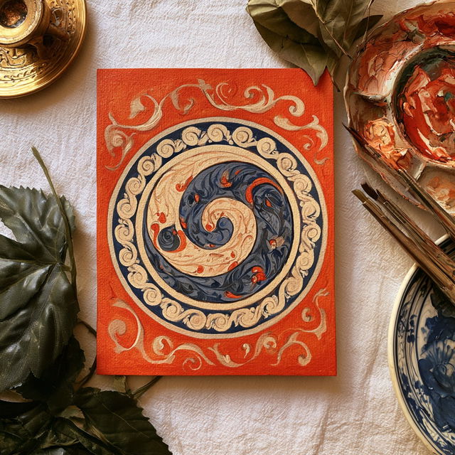 Minoan art style, Midjourney V8.2, render 3 of 4
