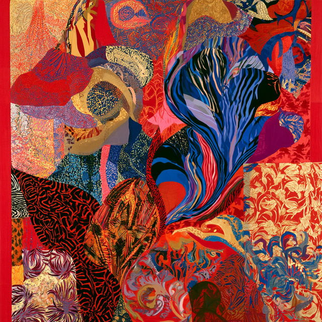 Miriam Schapiro style, Midjourney V8.2, render 3 of 4