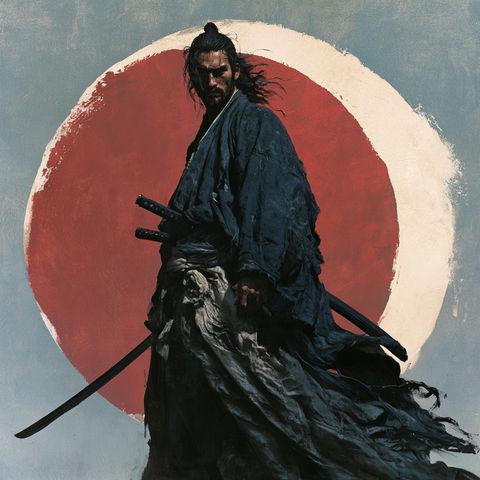 Miyamoto Musashi style (Titles), Midjourney V8.2