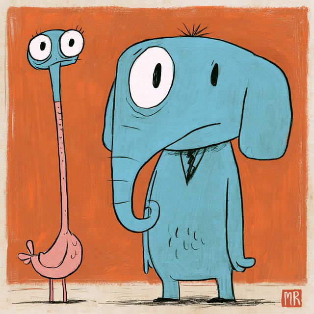 Mo Willems style, Midjourney V8.2, render 2 of 4