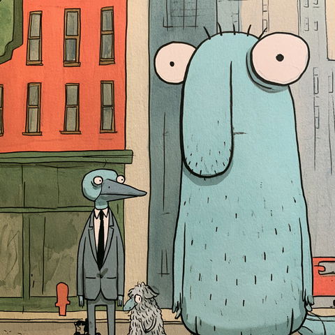 Mo Willems style (Illustrators), Midjourney V8.2