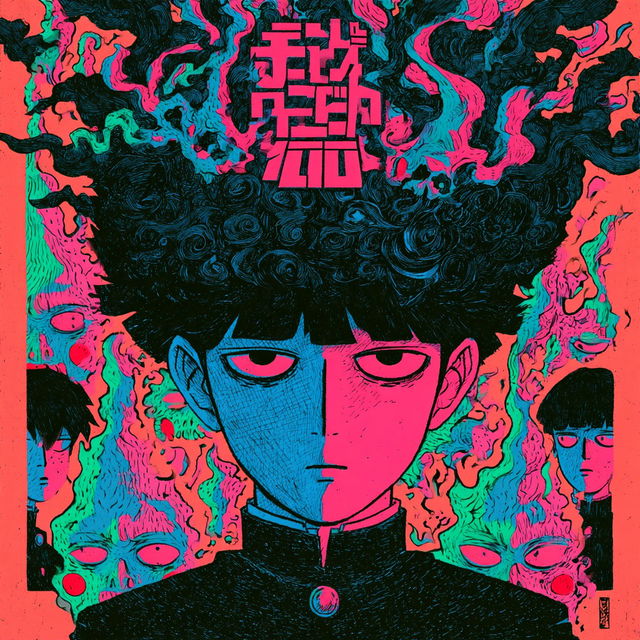 Mob Psycho 100 style, Midjourney V8.2, render 4 of 4