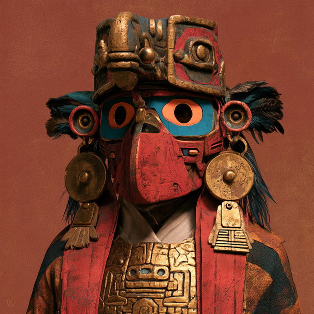 Moche art style, Midjourney V8.2, render 2 of 4