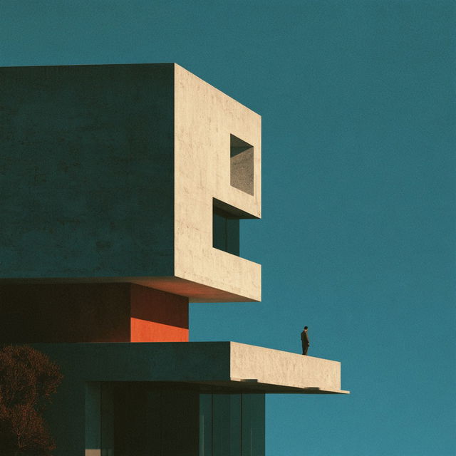 Modern architecture style, Midjourney V8.2, render 2 of 4
