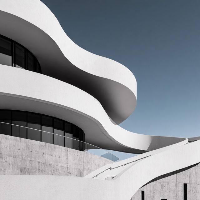 Modern architecture style, Midjourney V8.2, render 4 of 4