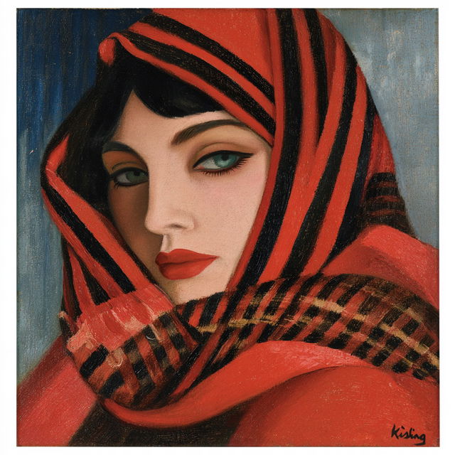 Moise Kisling style, Midjourney V8.2, render 1 of 4