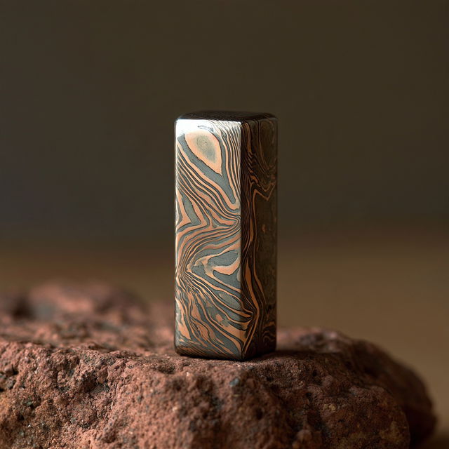 Mokume-gane style, Midjourney V8.2, render 4 of 4