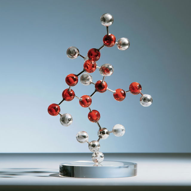 Molecular model style, Midjourney V8.2, render 1 of 4