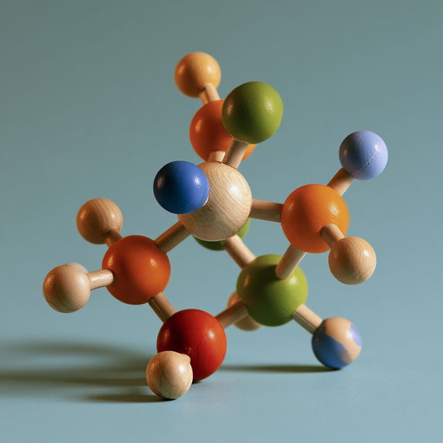 Molecular model style, Midjourney V8.2, render 3 of 4