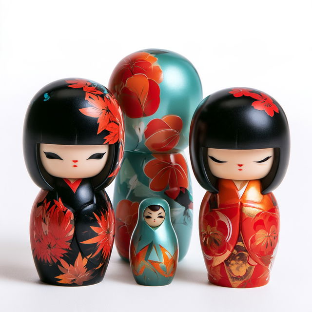 Momiji Message Dolls style, Midjourney V8.2, render 2 of 4