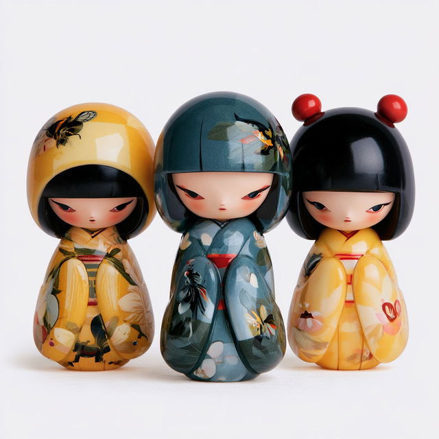 Momiji Message Dolls style, Midjourney V8.2, render 1 of 4