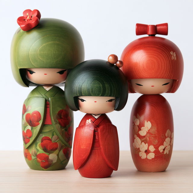 Momiji Message Dolls style, Midjourney V8.2, render 4 of 4