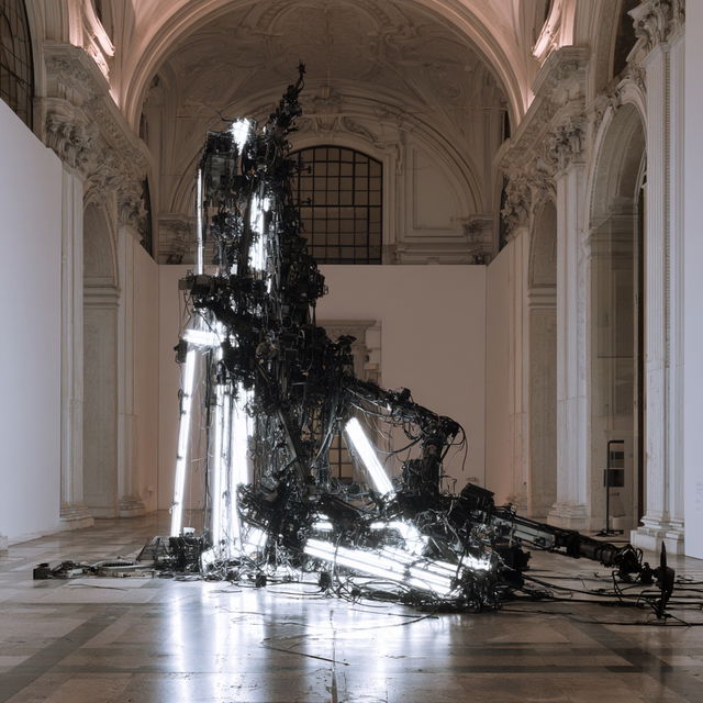 Monica Bonvicini style, Midjourney V8.2, render 4 of 4