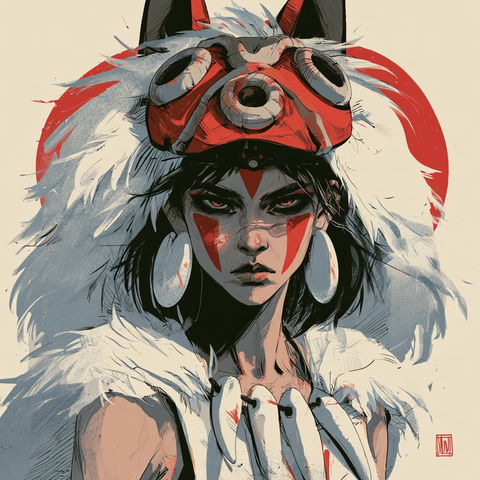 Mononoke style (Titles), Midjourney V8.2