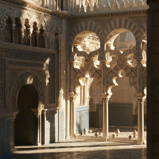 Moorish architecture style, Midjourney V8.2, render 4 of 4