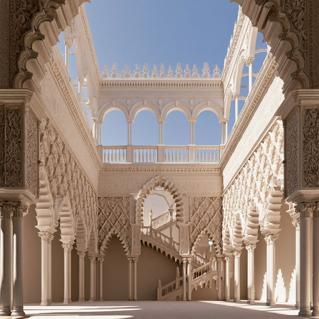 Moorish architecture style, Midjourney V8.2, render 3 of 4