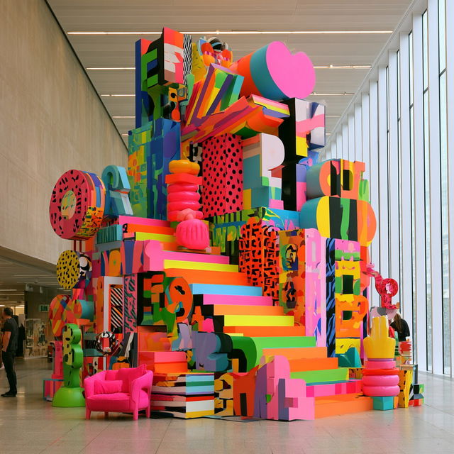 Morag Myerscough style, Midjourney V8.2, render 3 of 4