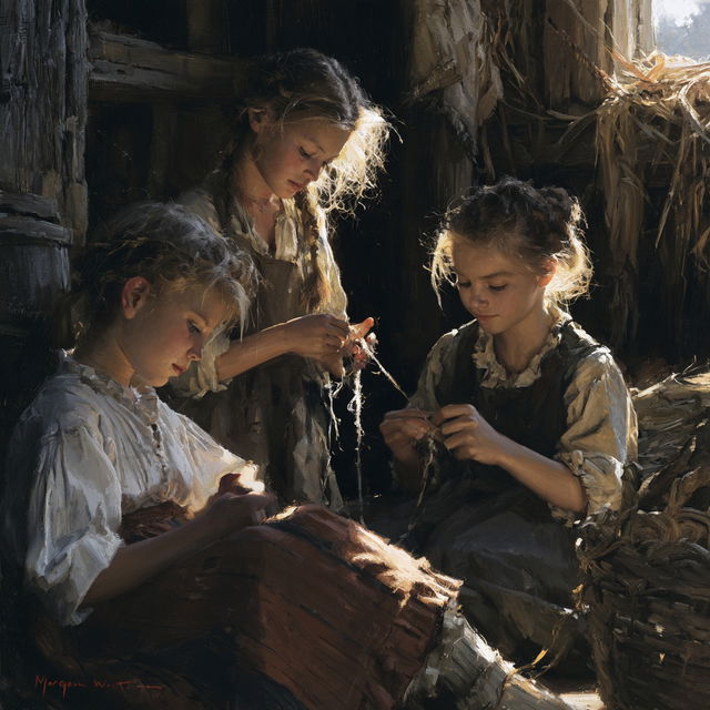 Morgan Weistling style, Midjourney V8.2, render 1 of 4
