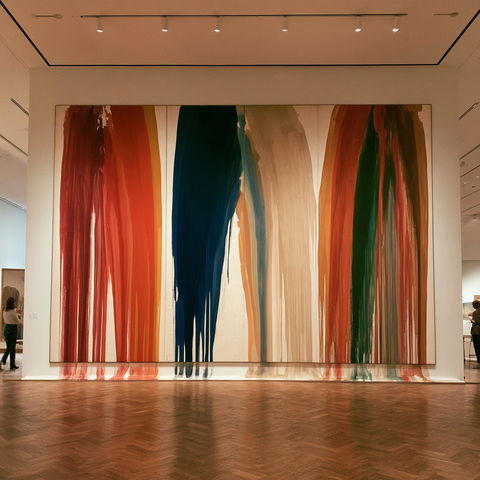 Morris Louis style (Painters), Midjourney V8.2