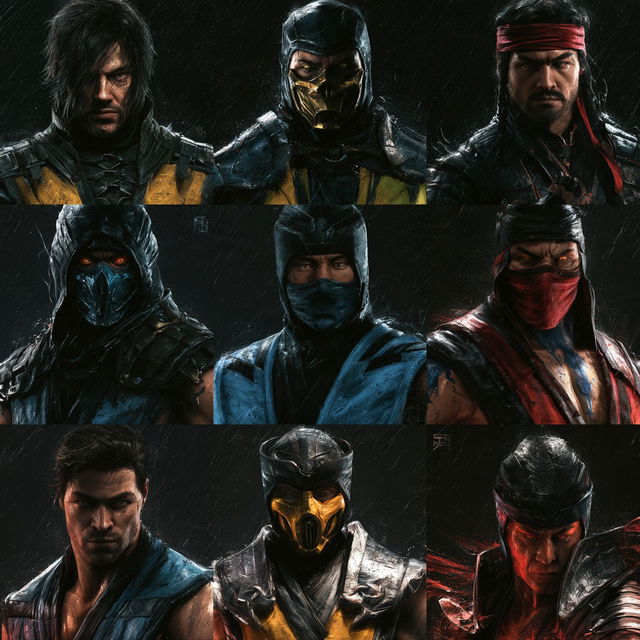 Mortal Kombat style, Midjourney V8.2, render 3 of 4