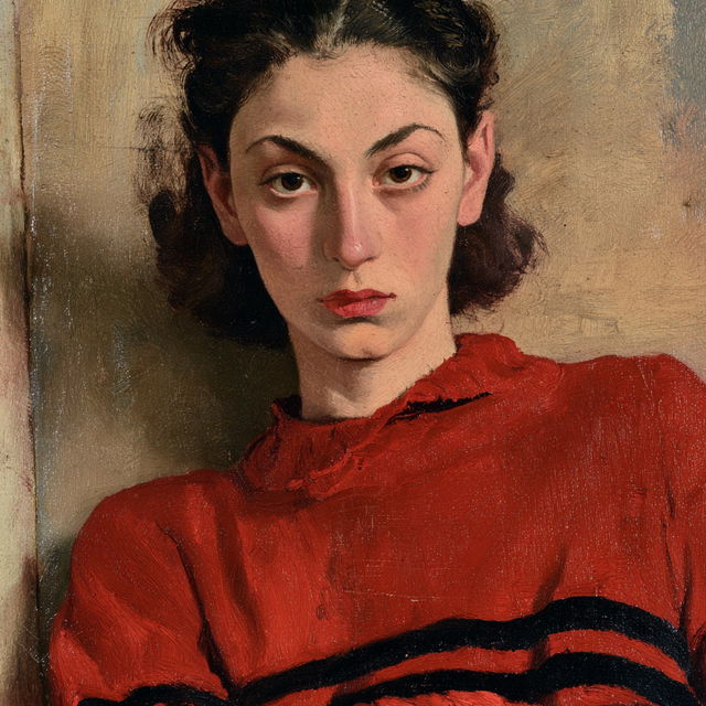 Moses Soyer style, Midjourney V8.2, render 2 of 4