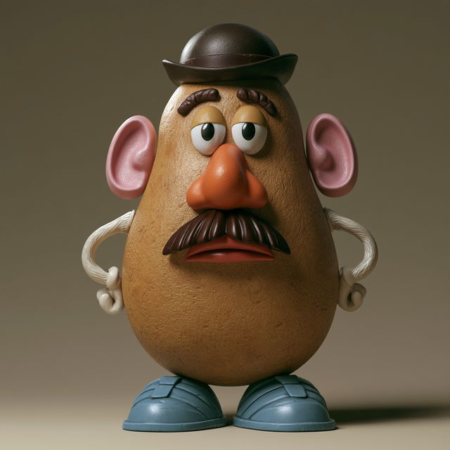 Mr. Potato Head style, Midjourney V8.2, render 4 of 4