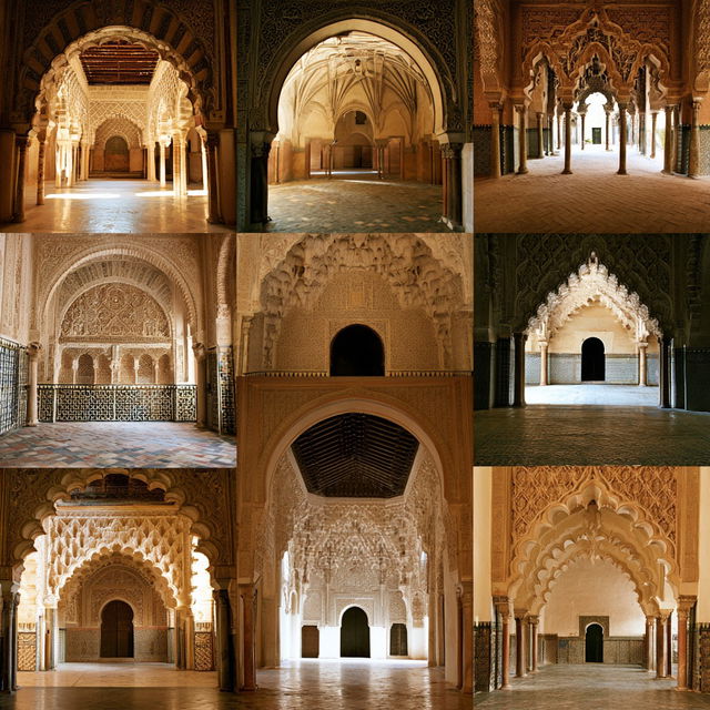 Mudejar architecture style, Midjourney V8.2, render 2 of 4
