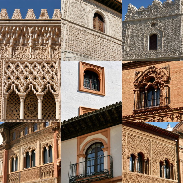 Mudejar architecture style, Midjourney V8.2, render 1 of 4