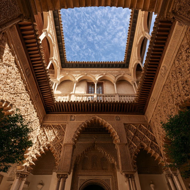 Mudejar architecture style, Midjourney V8.2, render 4 of 4