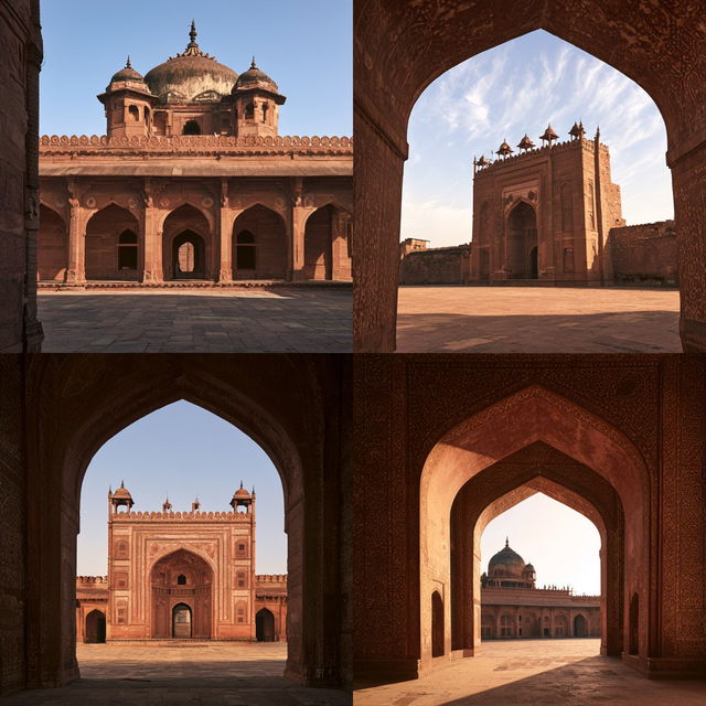 Mughal architecture style, Midjourney V8.2, render 2 of 4