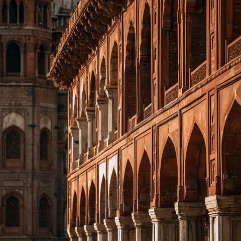 Mughal architecture style (Genres), Midjourney V8.2