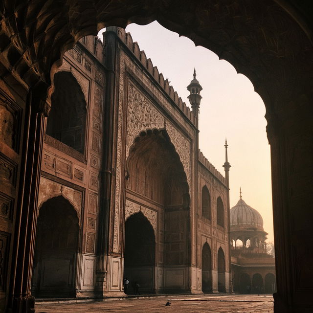 Mughal architecture style, Midjourney V8.2, render 3 of 4