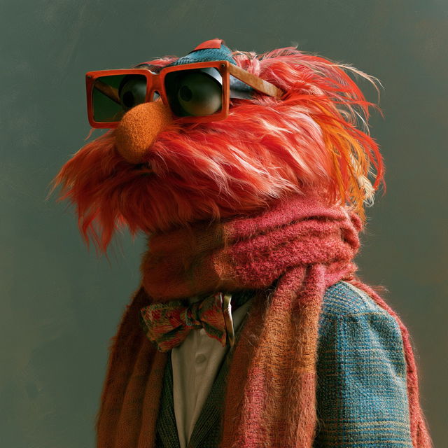 Muppet style style, Midjourney V8.2, render 2 of 4