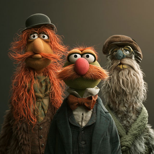 Muppet style style, Midjourney V8.2, render 3 of 4