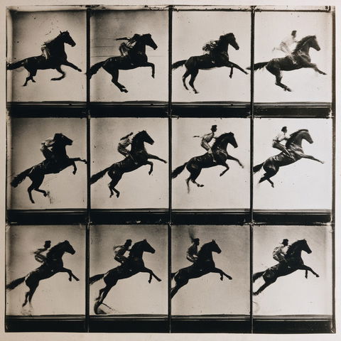 Muybridge sequence style (Techniques), Midjourney V8.2