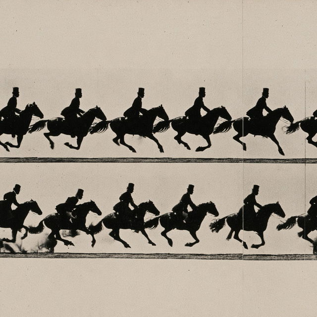 Muybridge sequence style, Midjourney V8.2, render 4 of 4