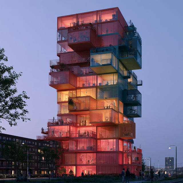 MVRDV style, Midjourney V8.2, render 1 of 4