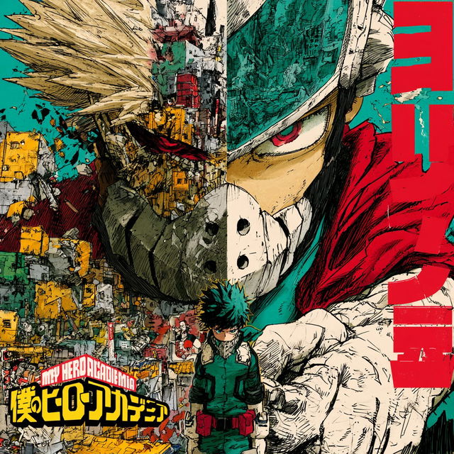 My Hero Academia style, Midjourney V8.2, render 1 of 4