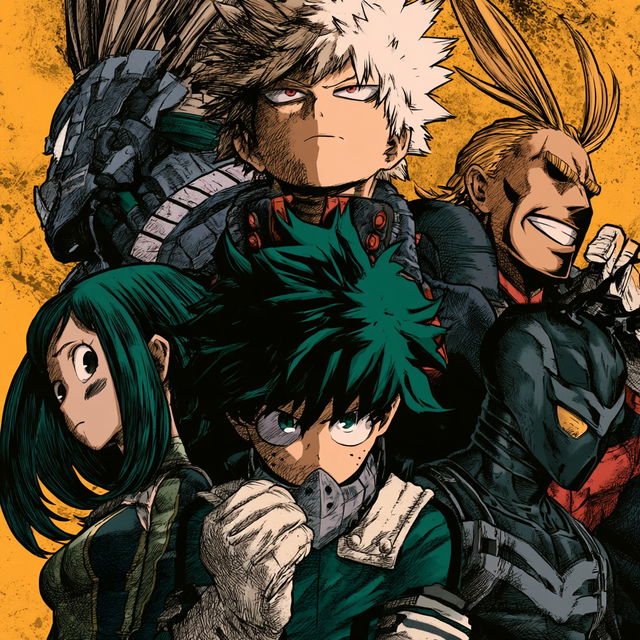 My Hero Academia style, Midjourney V8.2, render 4 of 4