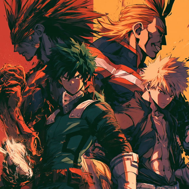 My Hero Academia style, Midjourney V8.2, render 3 of 4