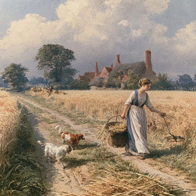 Myles Birket Foster style, Midjourney V8.2, render 2 of 4