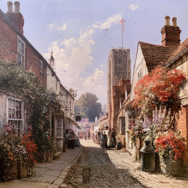 Myles Birket Foster style, Midjourney V8.2, render 4 of 4