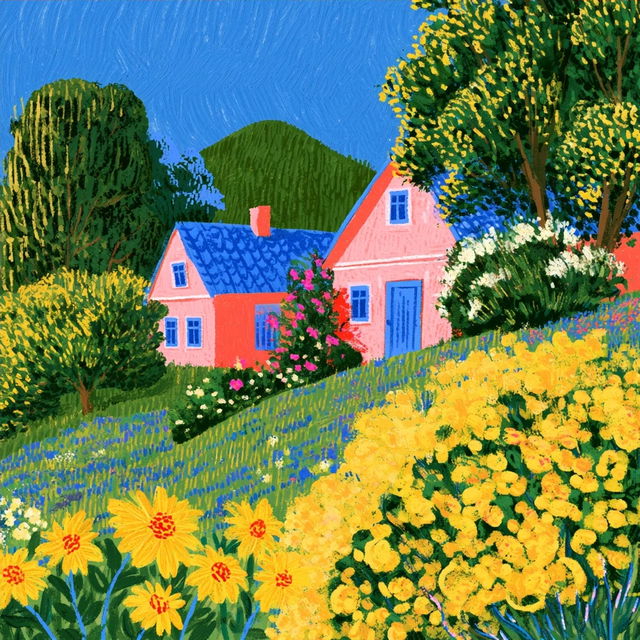 Naive art style, Midjourney V8.2, render 4 of 4