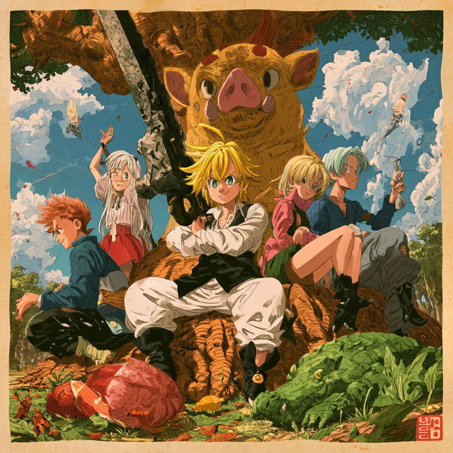 Nanatsu no Taizai style, Midjourney V8.2, render 4 of 4