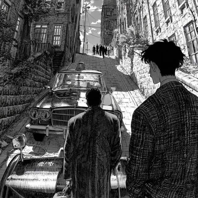 Naoki Urasawa style, Midjourney V8.2, render 3 of 4