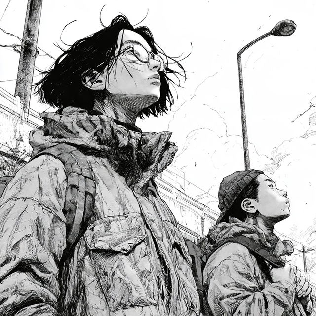 Naoki Urasawa style, Midjourney V8.2, render 4 of 4