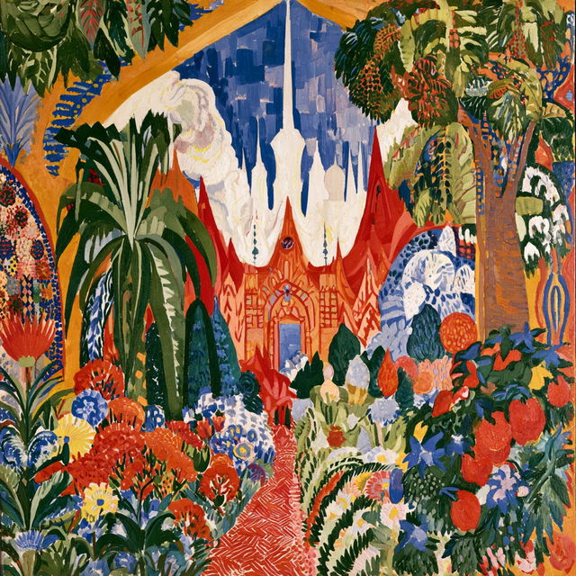 Natalia Goncharova style, Midjourney V8.2, render 2 of 4