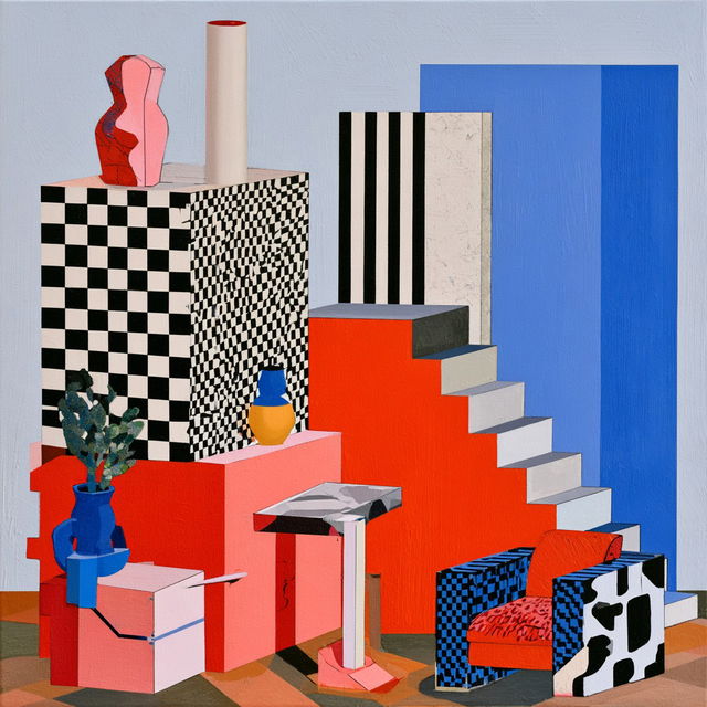Nathalie Du Pasquier style, Midjourney V8.2, render 4 of 4