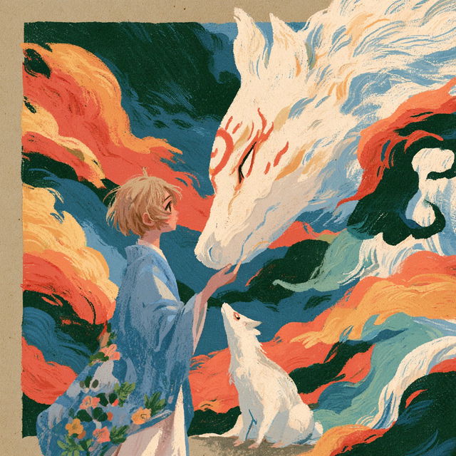 Natsume Yuujinchou style, Midjourney V8.2, render 2 of 4