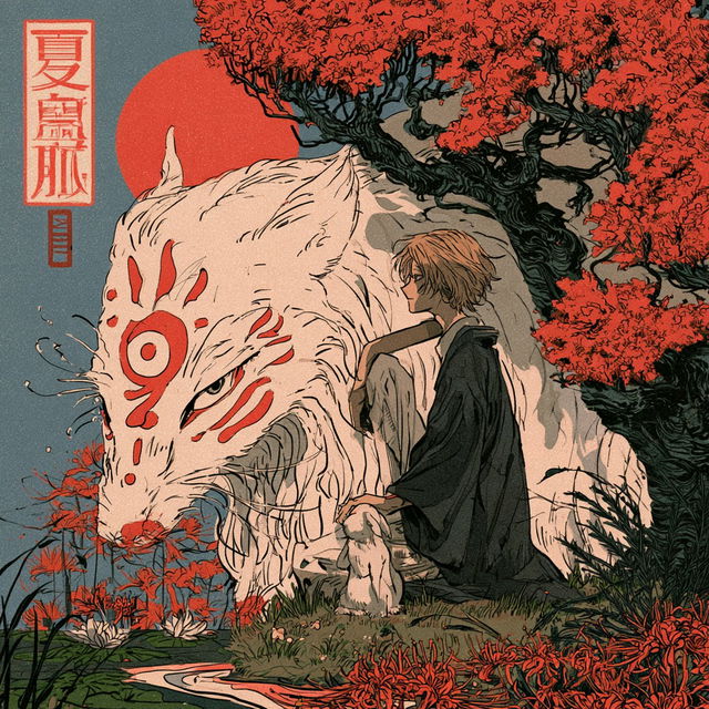 Natsume Yuujinchou style, Midjourney V8.2, render 1 of 4